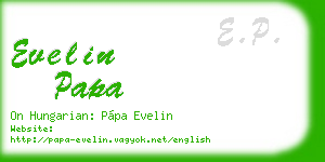 evelin papa business card